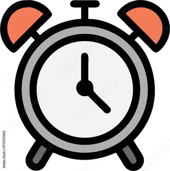 Fototapeta vector icon alarm clock illustration