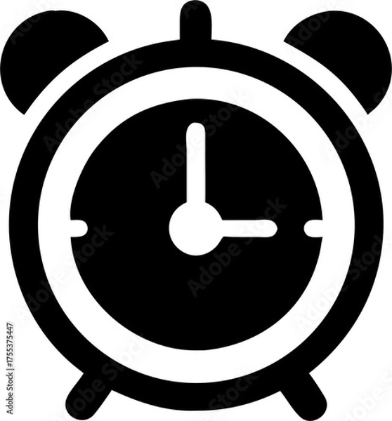 Fototapeta vector icon alarm clock illustration