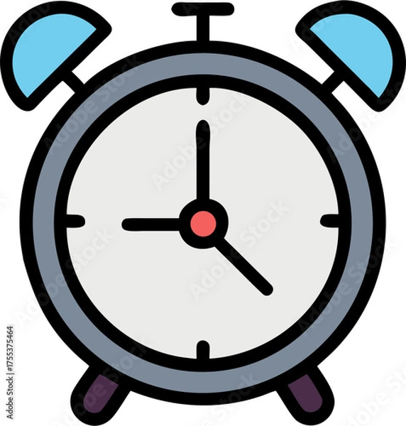 Fototapeta vector icon alarm clock illustration