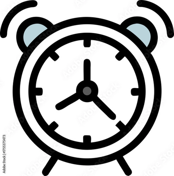 Fototapeta vector icon alarm clock illustration