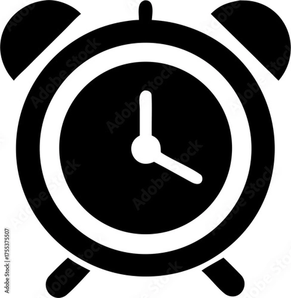 Fototapeta vector icon alarm clock illustration