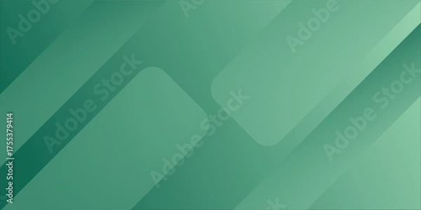 Fototapeta Green Abstract Diagonal Background With Soft Geometric Shapes For Modern Design eps10