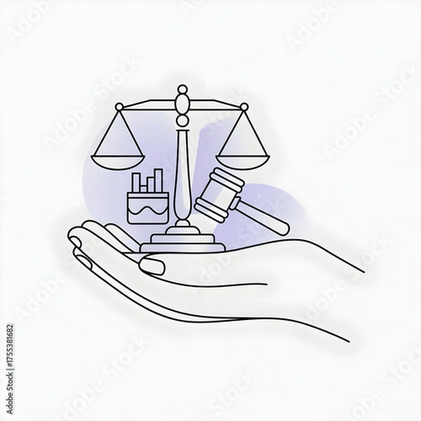 Fototapeta Balancing Scale Symbolizing Equity, Fairness and Justice in Finance and Business”