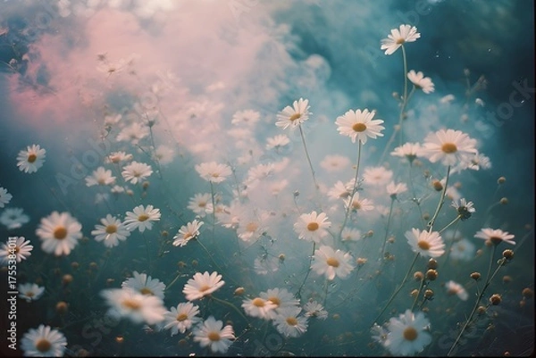 Obraz Soft Blurred Y2K Florals A Vintage Abstract Floral Background