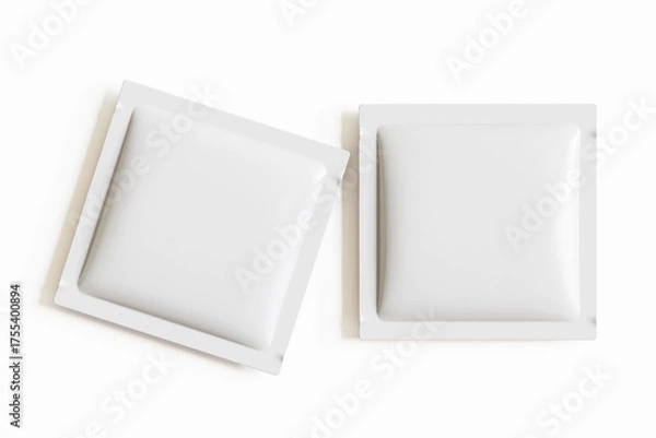 Fototapeta Sachet packaging mockup white color