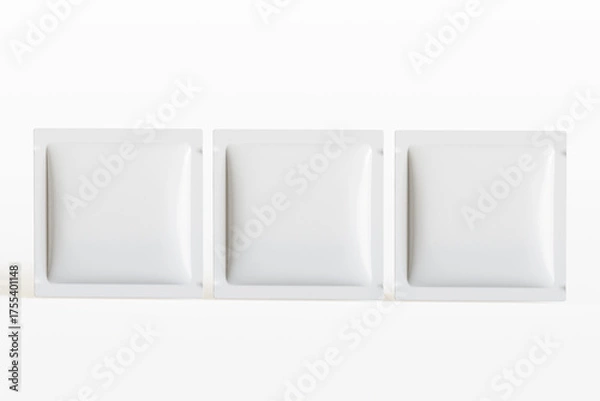 Fototapeta Sachet packaging mockup white color
