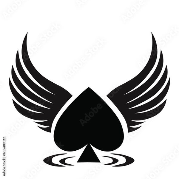 Fototapeta Ornamental Floral Design A classic black and white floral design element featuring elegant, curved leaves and intricate detailing. Perfect for use in decorative borders, logos