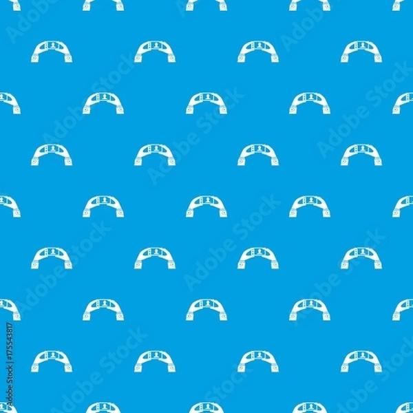Obraz Hands holding a cell phone with photo pattern seamless blue