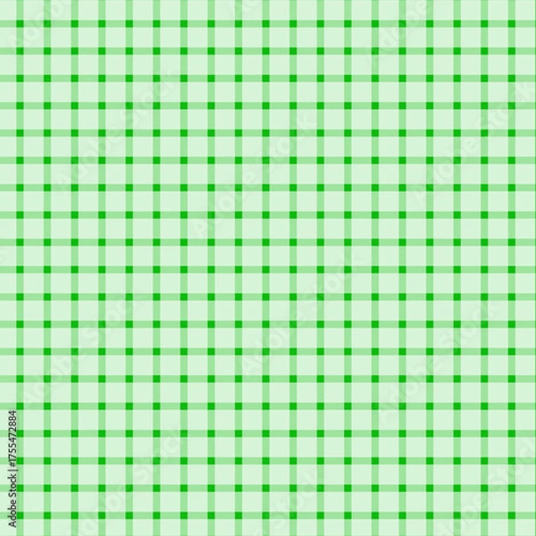 Obraz カントリー調のグリーンチェック柄テクスチャー・シームレス背景