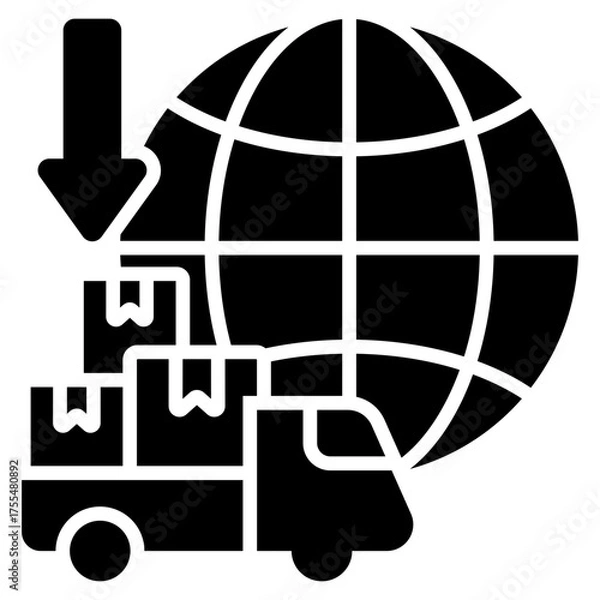 Fototapeta Import Icon