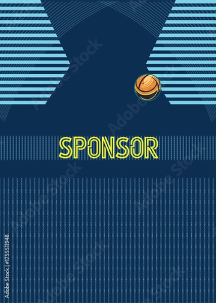 Obraz Modern Sports Jersey Design Template |Sublimation Football, Cricket & Teamwear Mockup