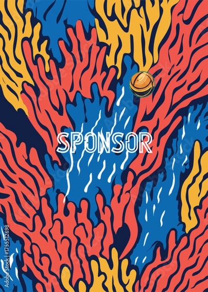 Obraz Modern Sports Jersey Design Template |Sublimation Football, Cricket & Teamwear Mockup