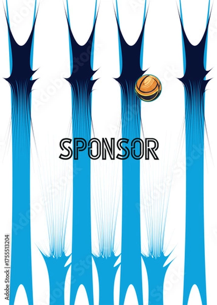 Obraz Modern Sports Jersey Design Template |Sublimation Football, Cricket & Teamwear Mockup