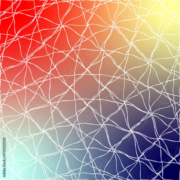 Obraz Colorful Web Art Print with Gradient Background