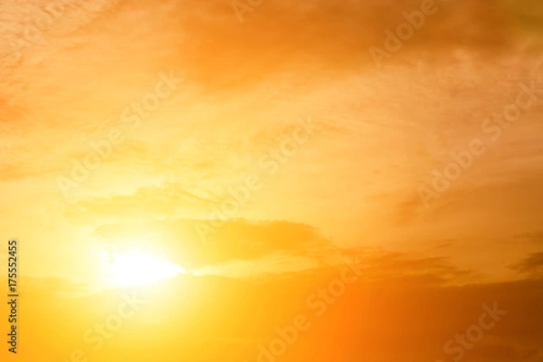 Fototapeta The sky Evening sunlight hot zone for background in design and abstract.
