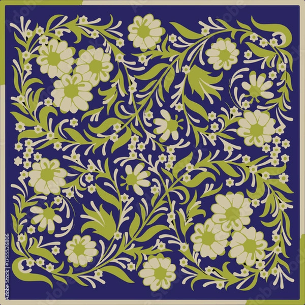 Fototapeta seamless pattern with flowers