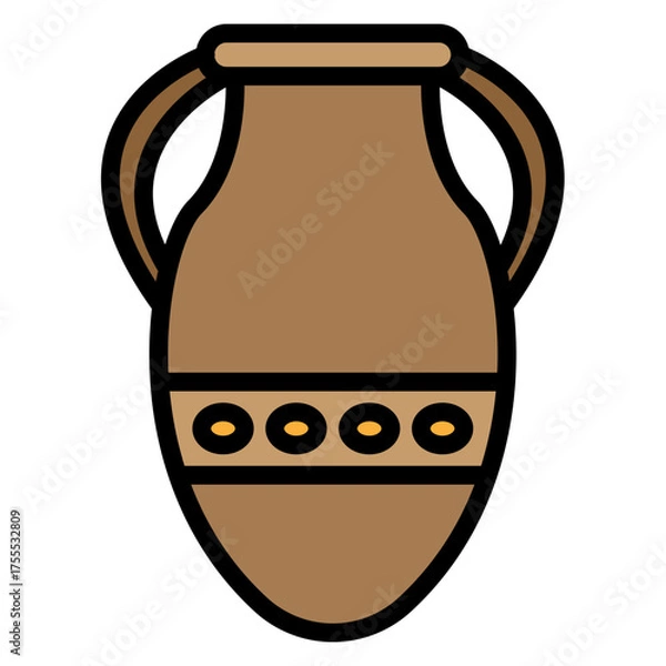 Fototapeta Amphora Vector Filled Icon Design