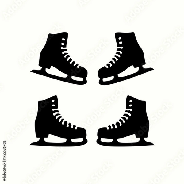 Fototapeta Vector art of two framed landscape photos with mountains and sun