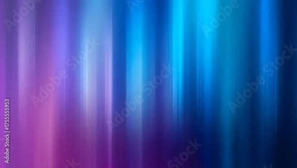 Fototapeta Abstract vertical streaks of vibrant purple and electric blue light create a dynamic and energetic background with a modern ethereal glow