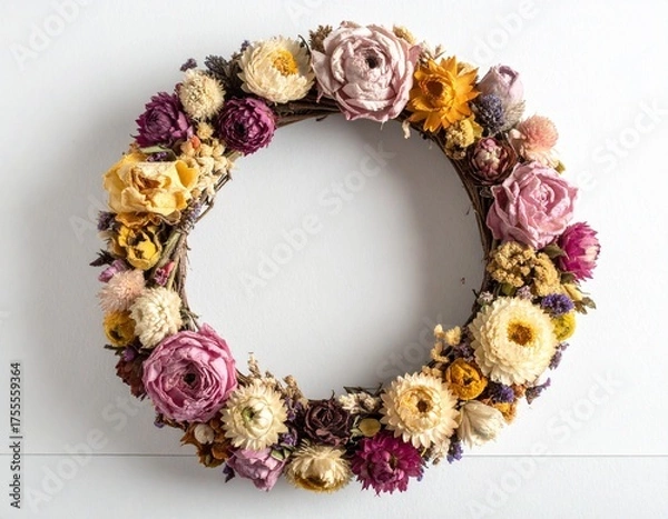 Obraz couronne de fleurs séchées