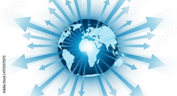 Fototapeta Global Business Expansion Arrows