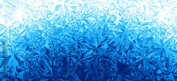 Obraz Winter blue ice frost background