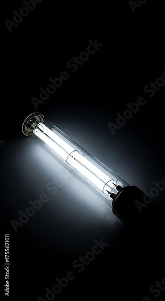 Fototapeta Illuminating the Dark - A Close-Up of a Bright Light Source.