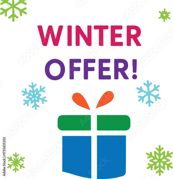 Obraz Winter offer banner card