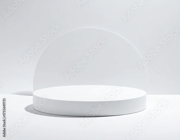 Fototapeta empty glass showcase