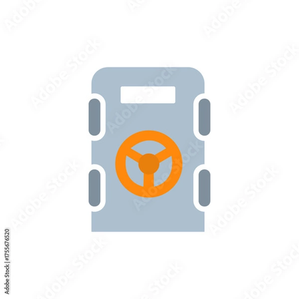 Obraz bunker door icon on white background, vector illustration