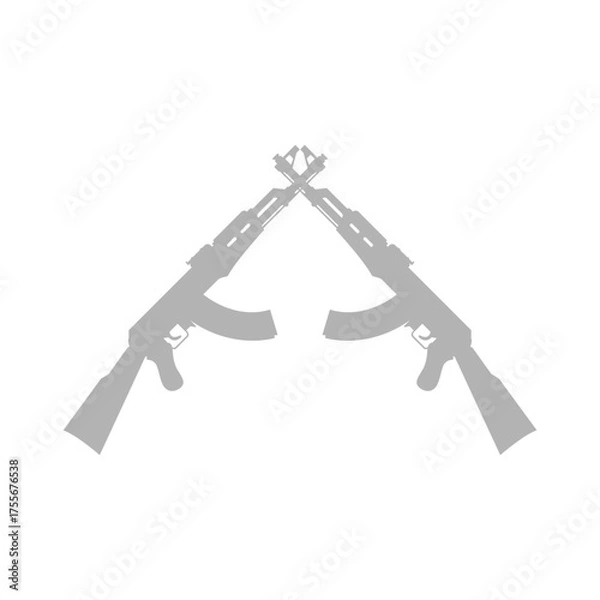 Obraz weapon icon, machine guns, on a white background, vector illustration