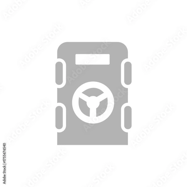 Obraz bunker door icon on white background, vector illustration