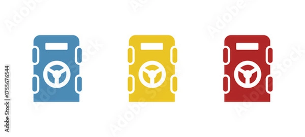 Obraz bunker door icon on white background, vector illustration