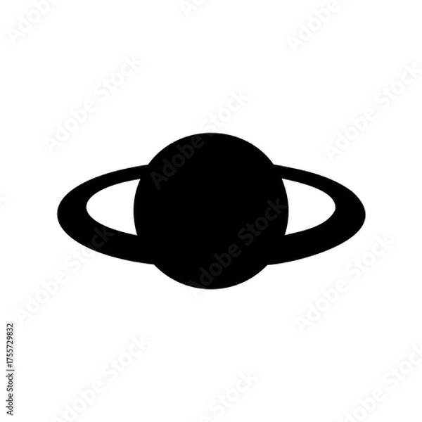 Fototapeta A striking image of a planet and its prominent ring system illustration