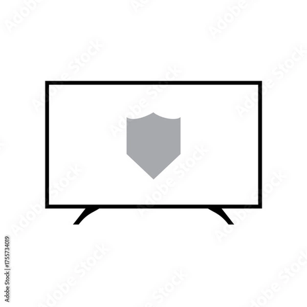 Obraz television icon vector illustration white background