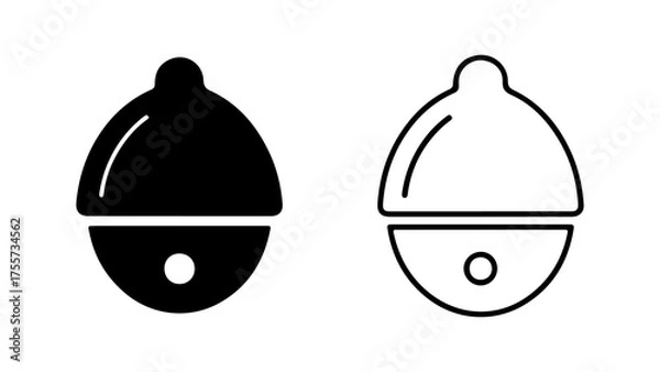 Fototapeta Bell icon set with transparent background