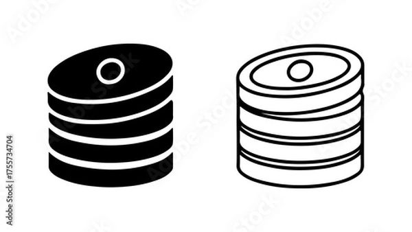 Fototapeta Stack of coins with transparent background