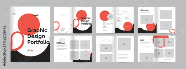 Obraz graphic design portfolio or multipurpose portfolio template, unique and clean layout