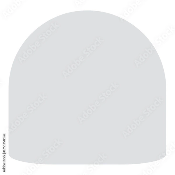 Fototapeta Minimalist Gray Dome Illustration with Soft Lighting Isolated on White Background for Clean and Simple Aesthetic Projects Suitable for Graphic Design