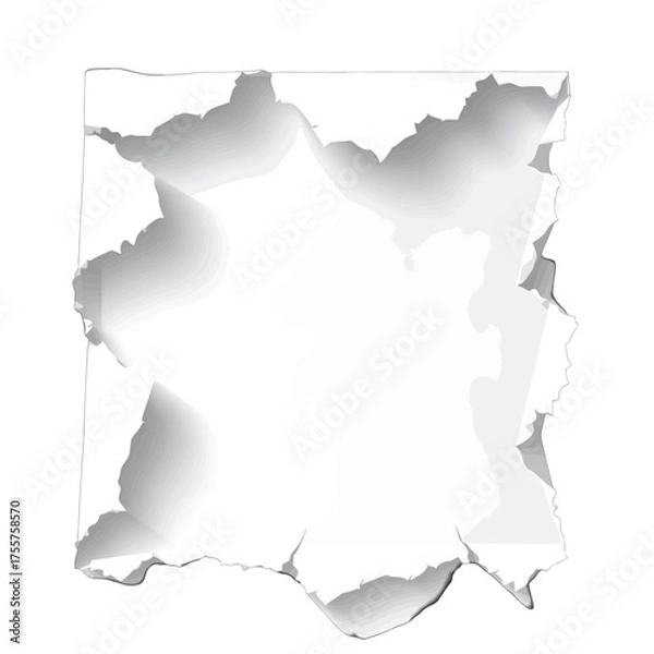 Fototapeta Abstract Crumpled White Paper Texture with Shadow for Background Template Mockups