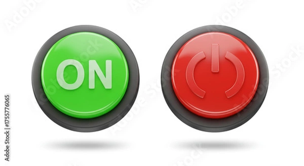 Obraz Dynamic ON/OFF buttons symbolize power, control, and activation for modern technology and business concepts