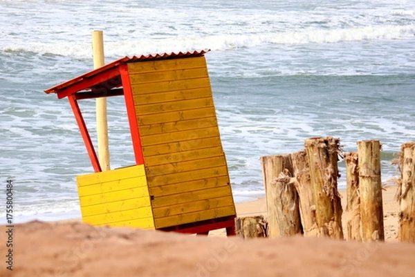 Obraz lifeguard tower on the beach