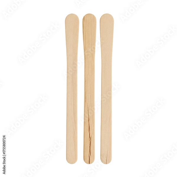 Obraz Set of reusable wooden stir sticks for coffee
