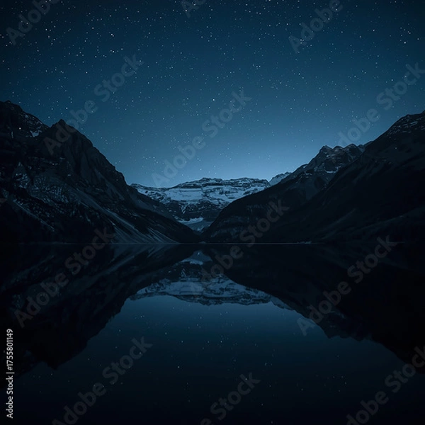 Fototapeta 銀嶺と天の川の夜