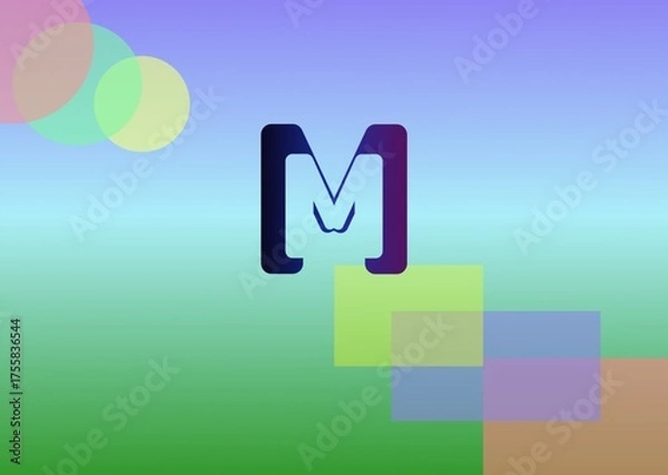 Obraz Vibrant abstract background with bold gradient colors and a modern logo centered perfectly. Ideal for branding, digital marketing, or creative design projects.