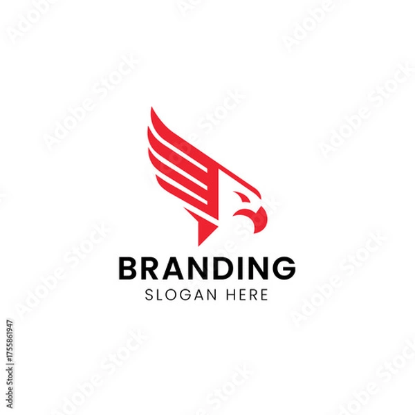 Obraz Creative Flying Eagle mascot logo