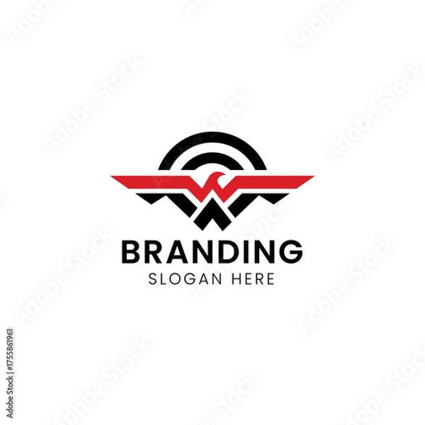 Obraz Creative Flying Eagle mascot logo