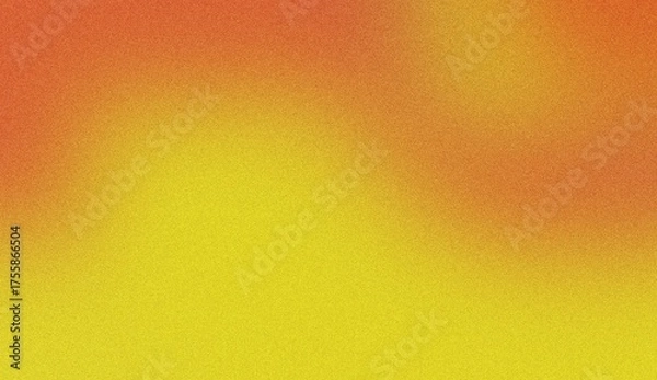 Fototapeta A vibrant abstract background with a textured gradient transitioning from warm orange to bright yellow, resembling pointillism or mosaic. Noise background. Gradient texture background