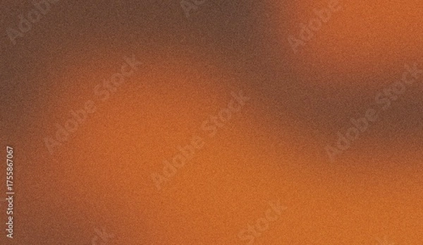 Fototapeta Abstract textured background with warm, earthy tones of orange, brown, and hints of green, suggesting natural, organic, or rustic elements. Noise background. Gradient texture background