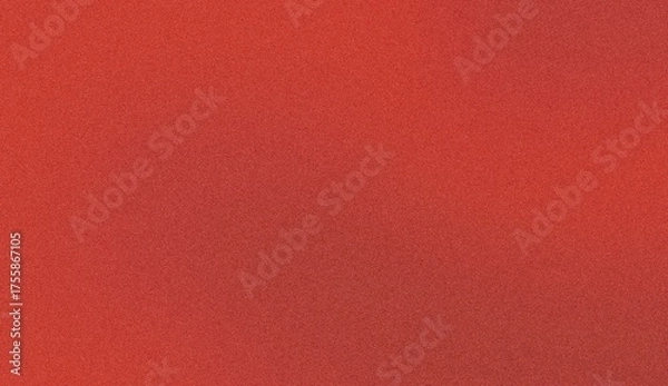 Fototapeta A close-up, abstract texture of a deep, rich red fabric with a subtle, granular surface and soft, diffused lighting. Noise background. Gradient texture background